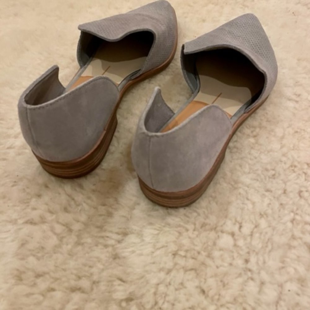 Women's Dolce Vita Kelsa Flat Gray Suede Block Heel On Flat 7.5 - M Width - Image 5